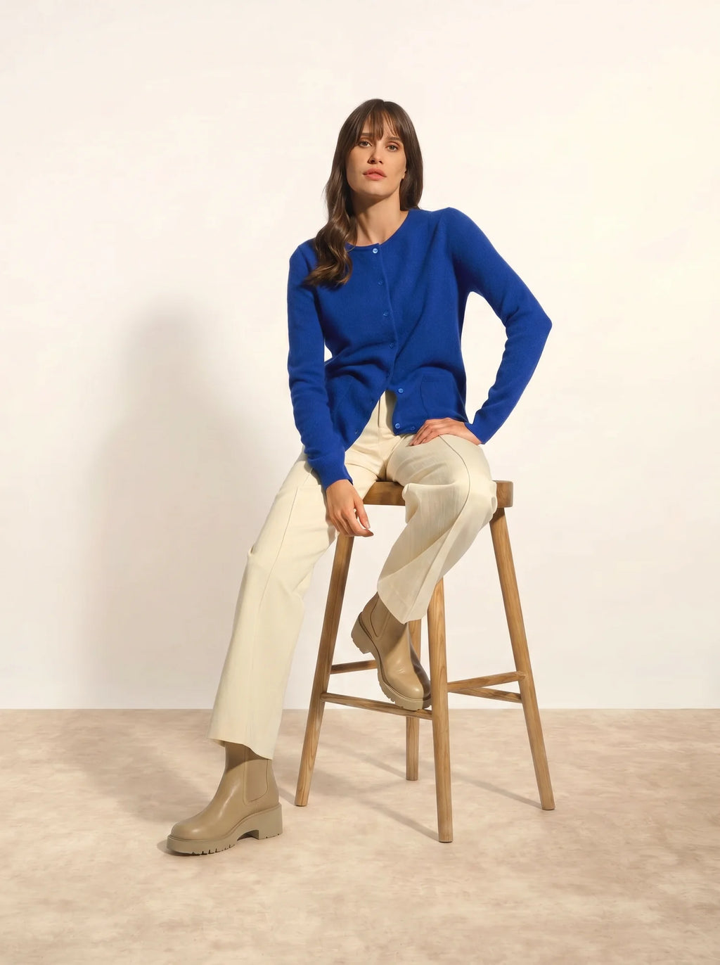 KATHARINE Cardigan Crew Neck Ultramarine