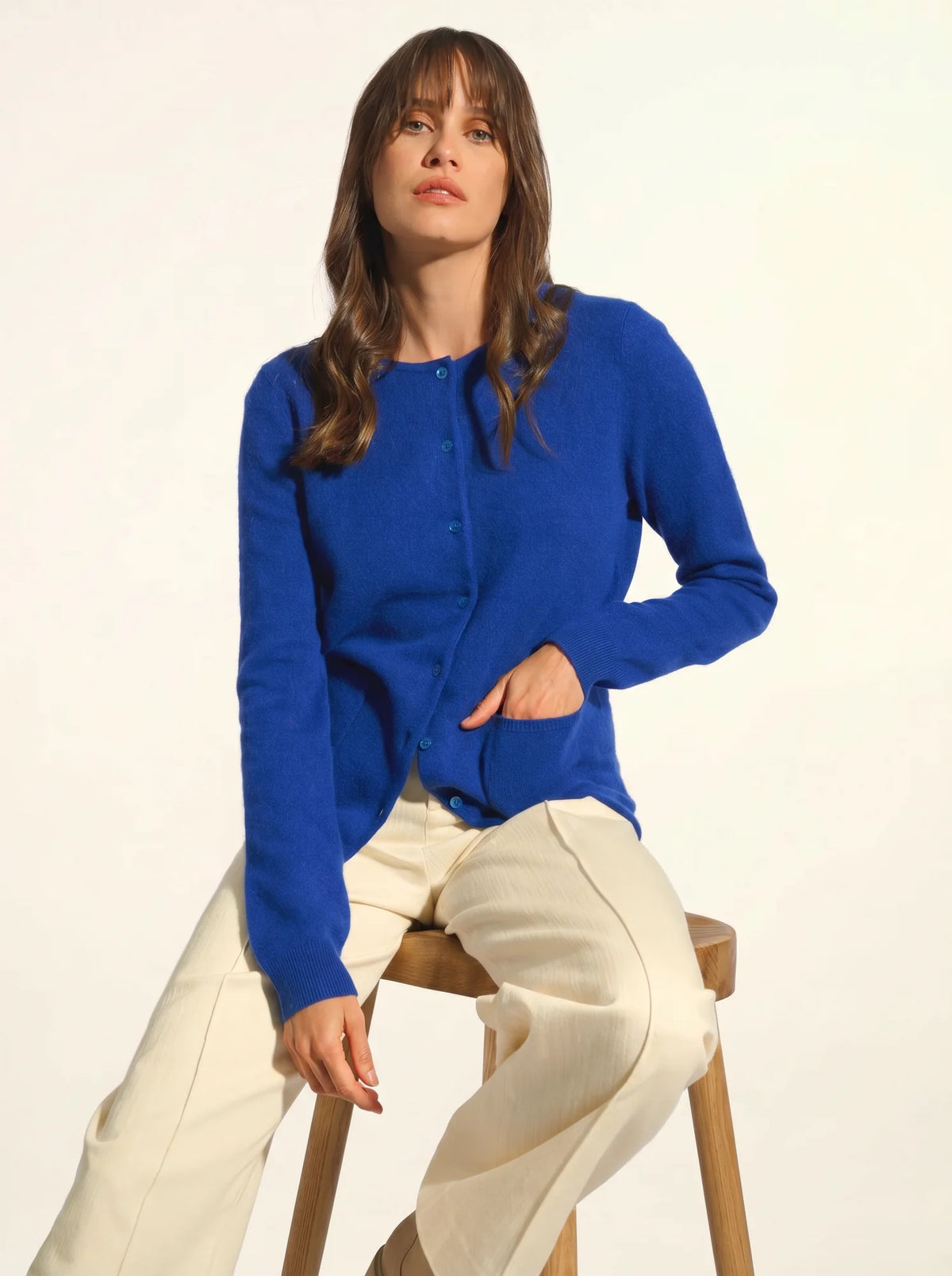 KATHARINE Cardigan Crew Neck Ultramarine