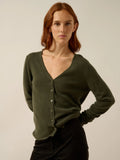 NORMA Cardigan Col V Kaki