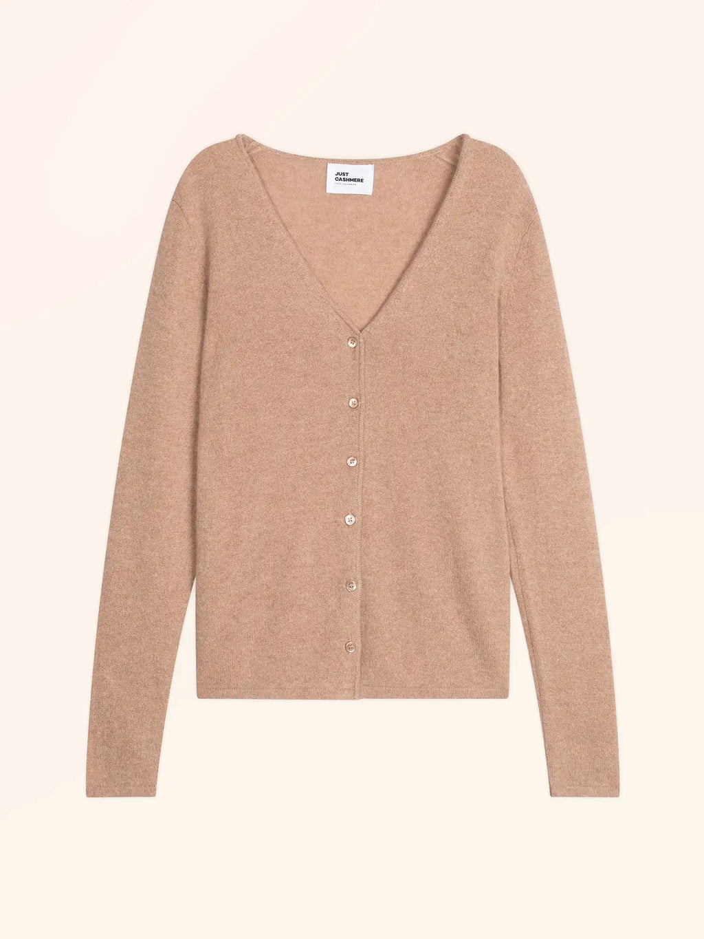 NORMA Cardigan Col V Camel Chiné