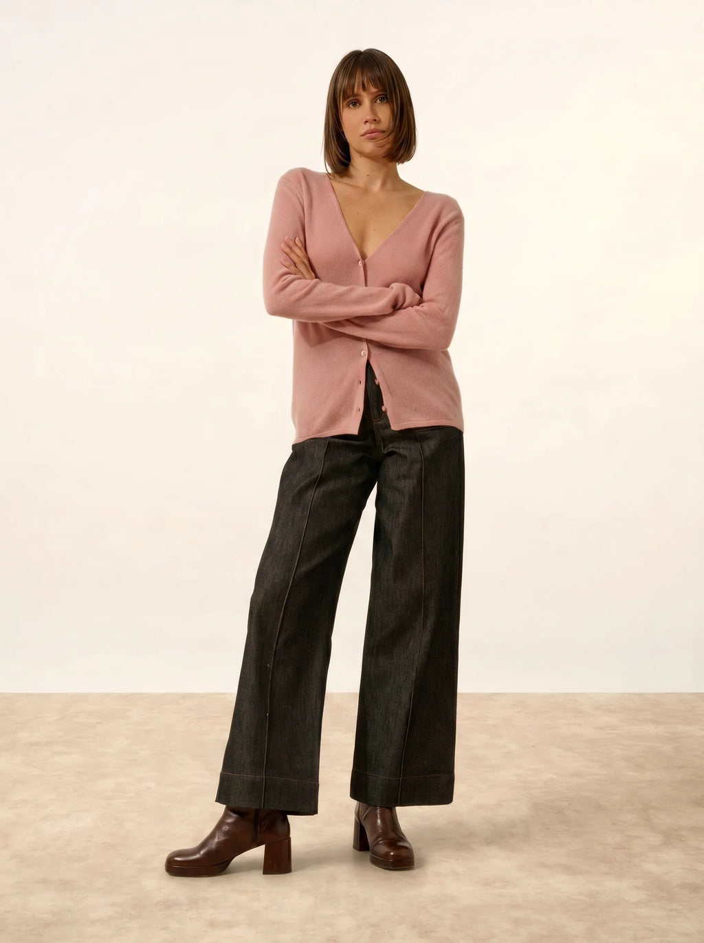NORMA Cardigan V-Neck Rosewood
