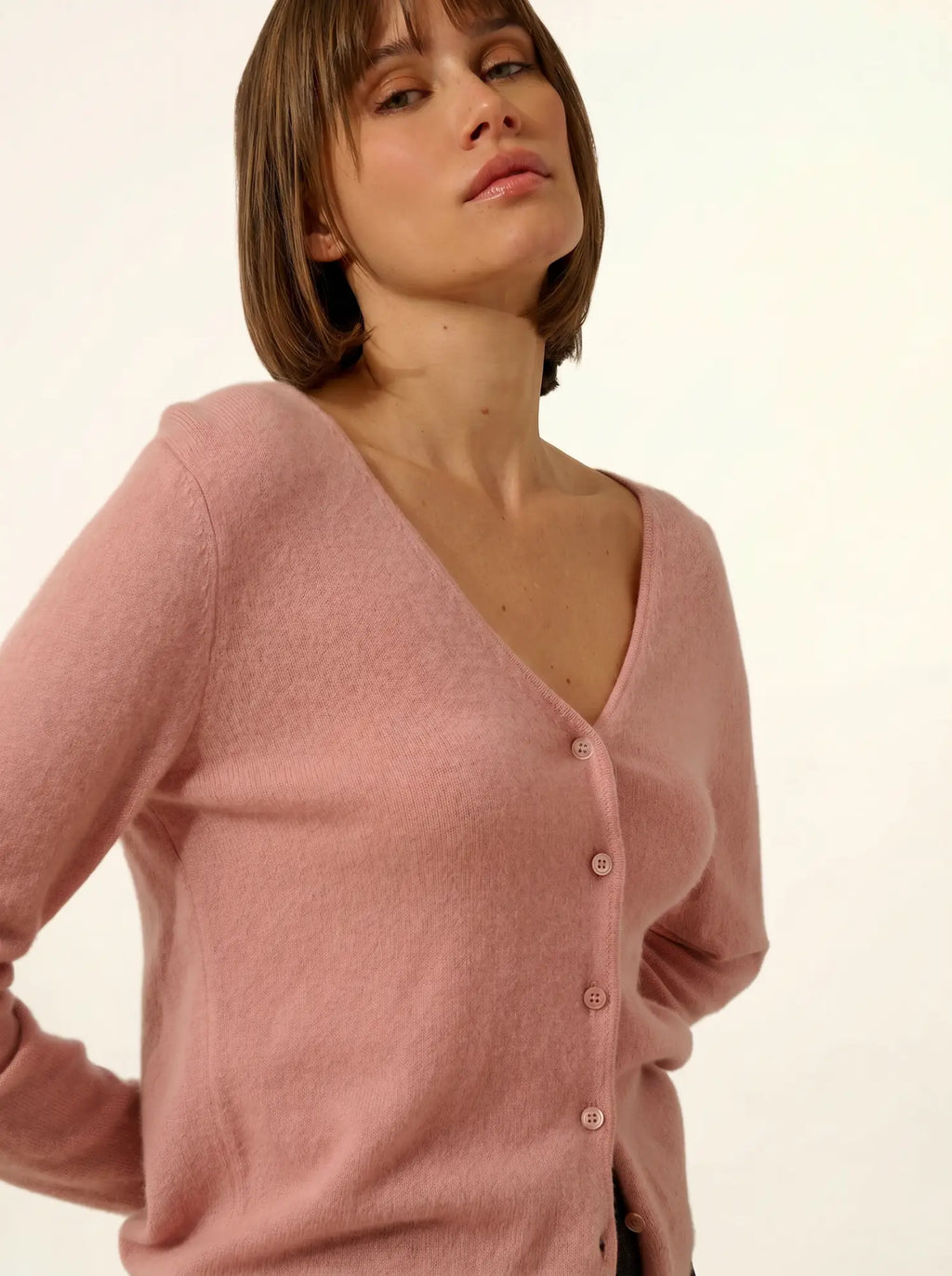 NORMA Cardigan V-Neck Rosewood