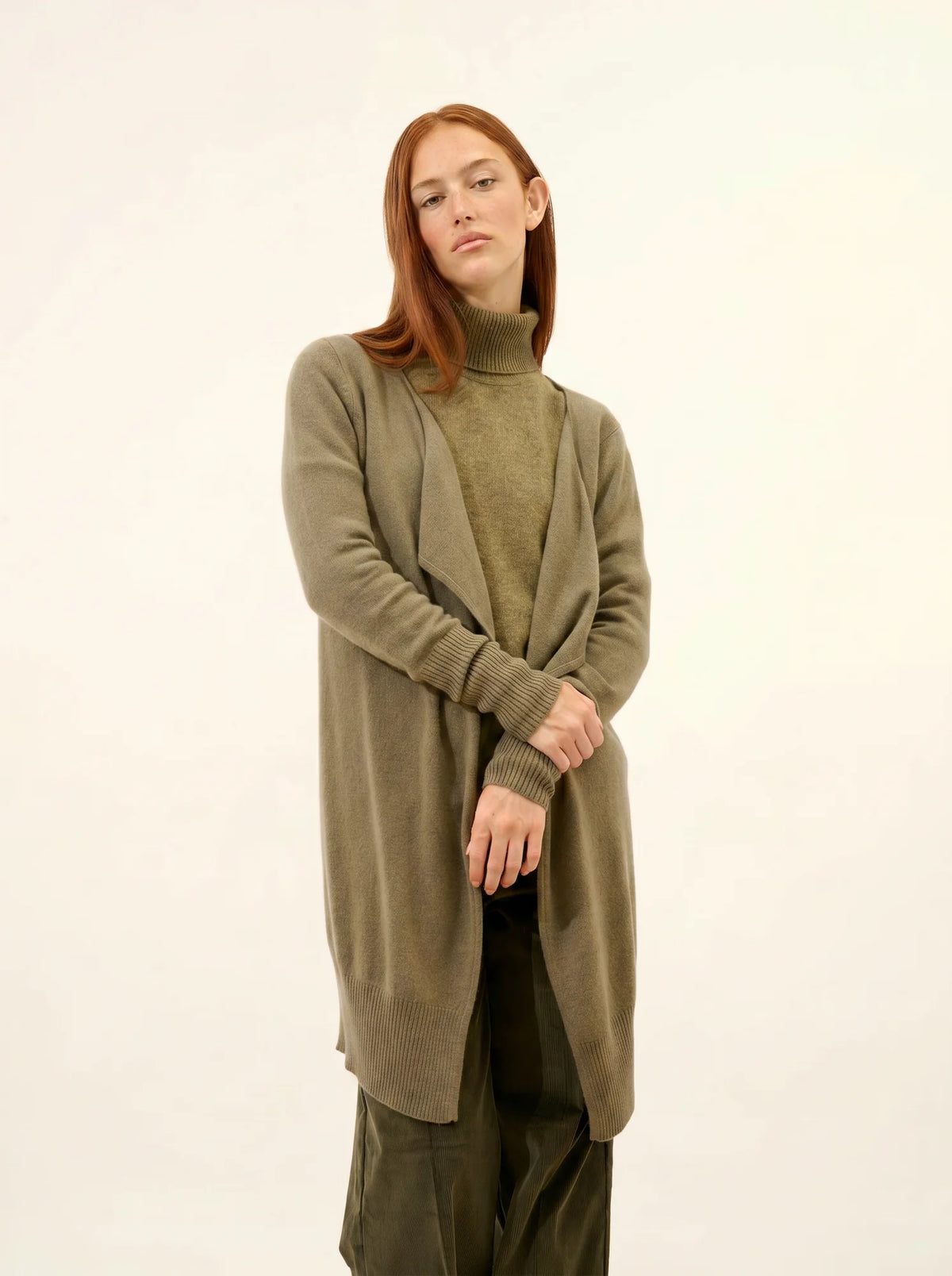 BROOKE Lange Jacke Armeegrün