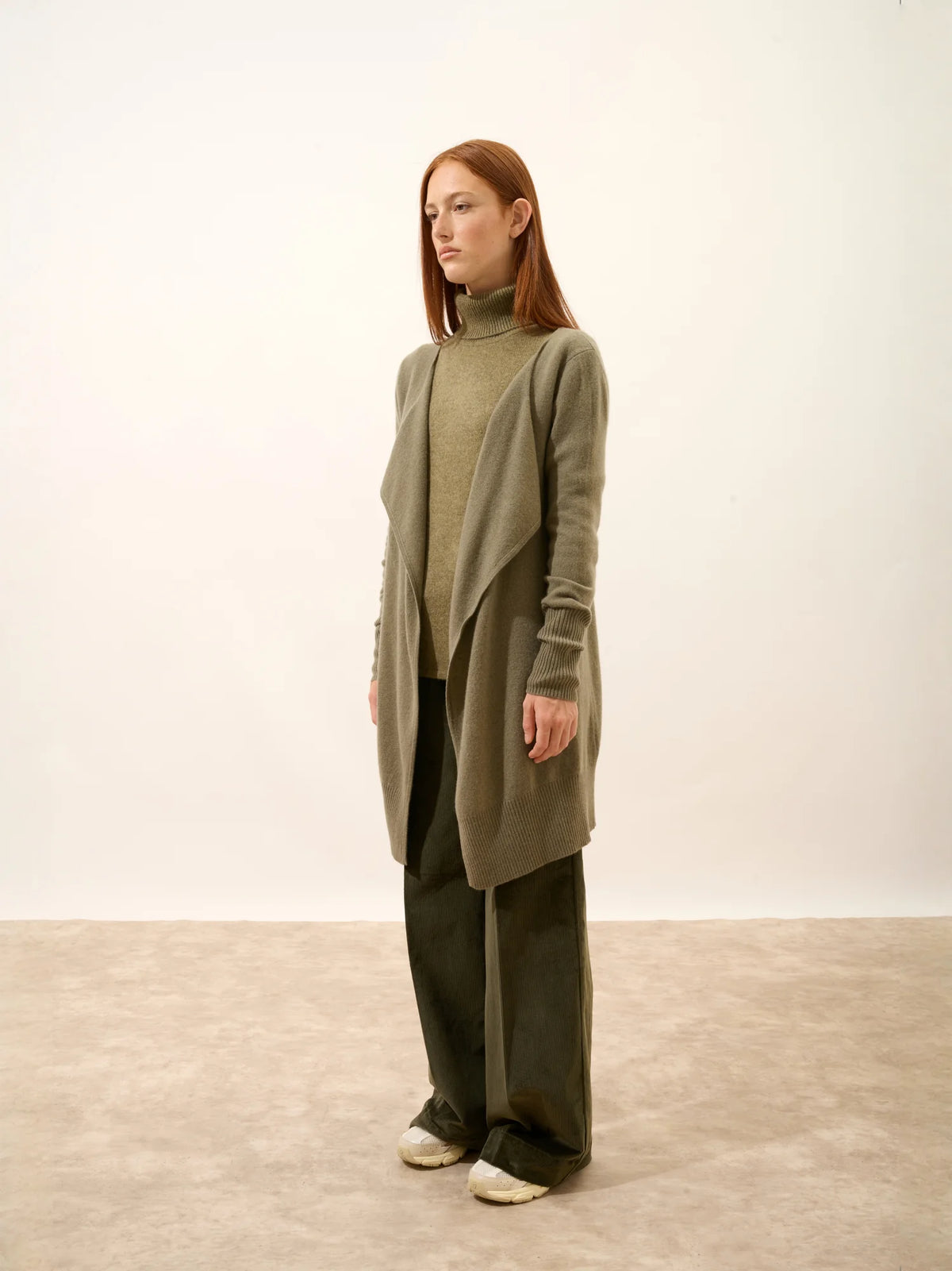 BROOKE Lange Jacke Armeegrün
