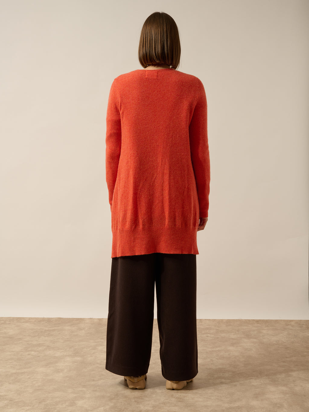BROOKE Veste Longue Orange Chiné