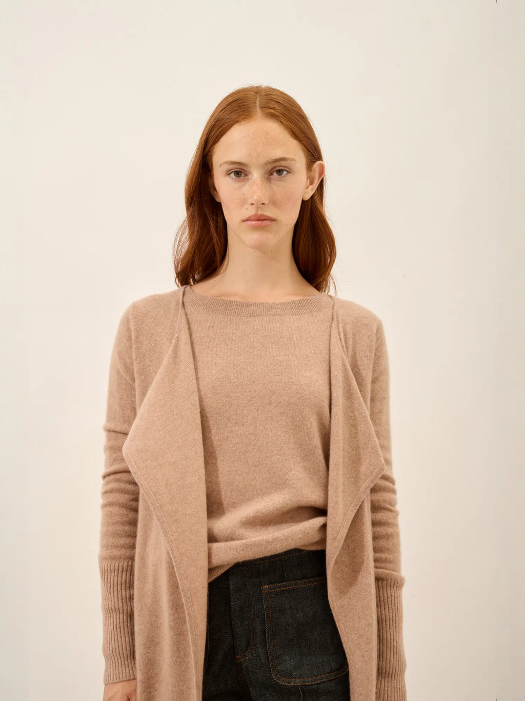 BROOKE Lange Jacke Camel meliert