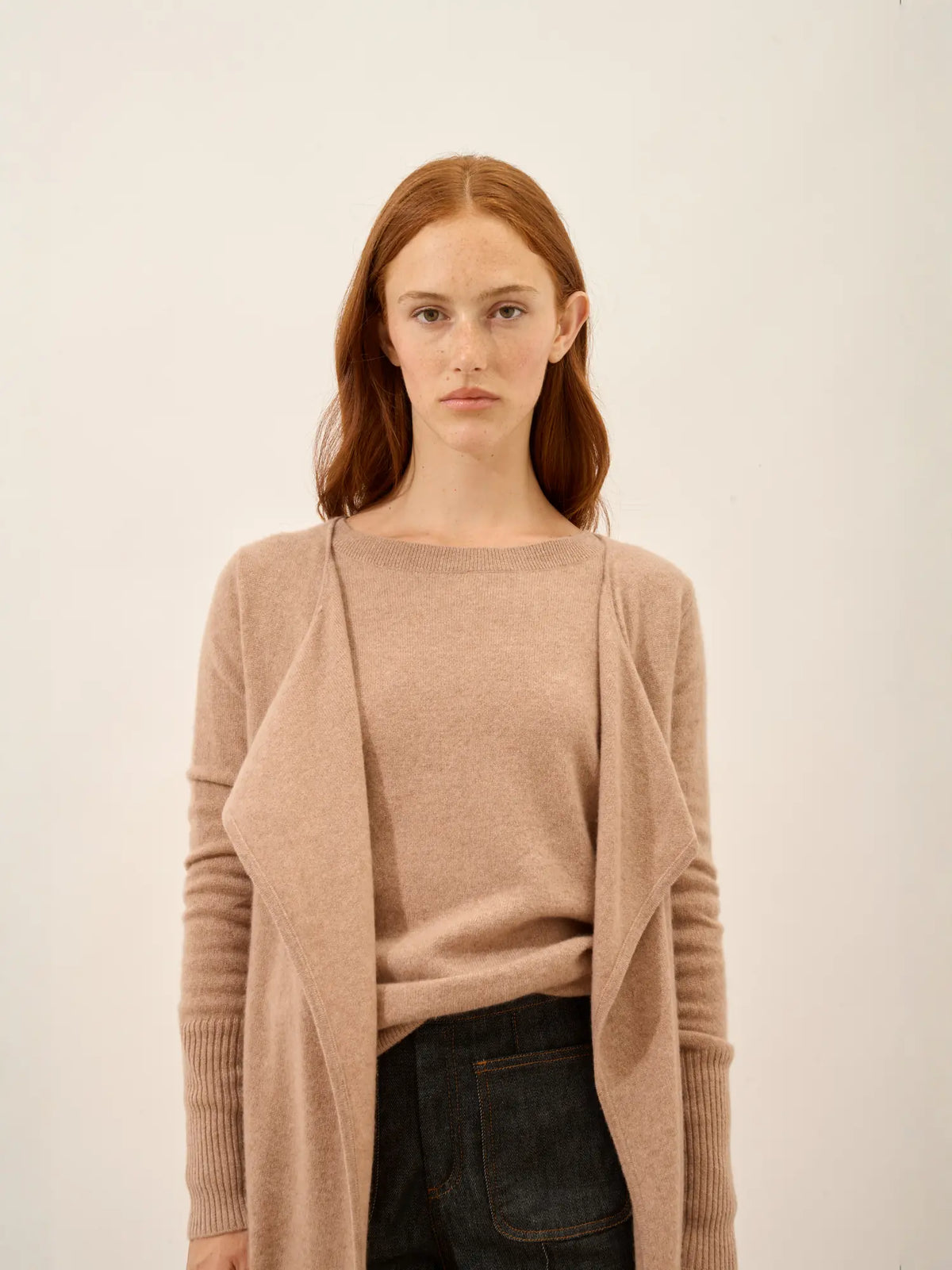 BROOKE Lange Jacke Camel meliert