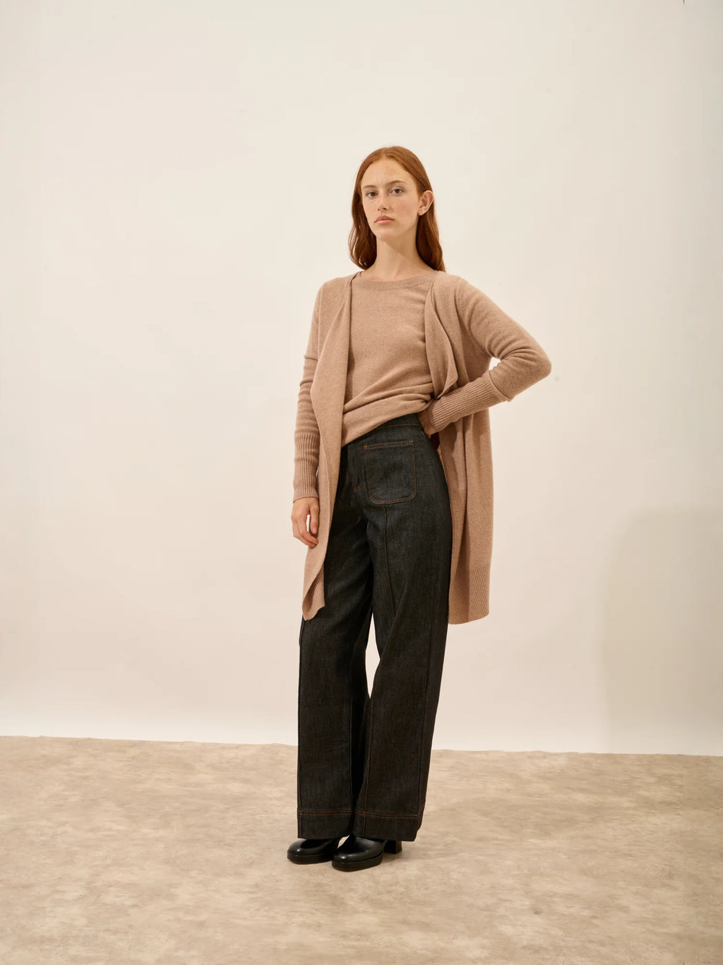 BROOKE Lange Jacke Camel meliert