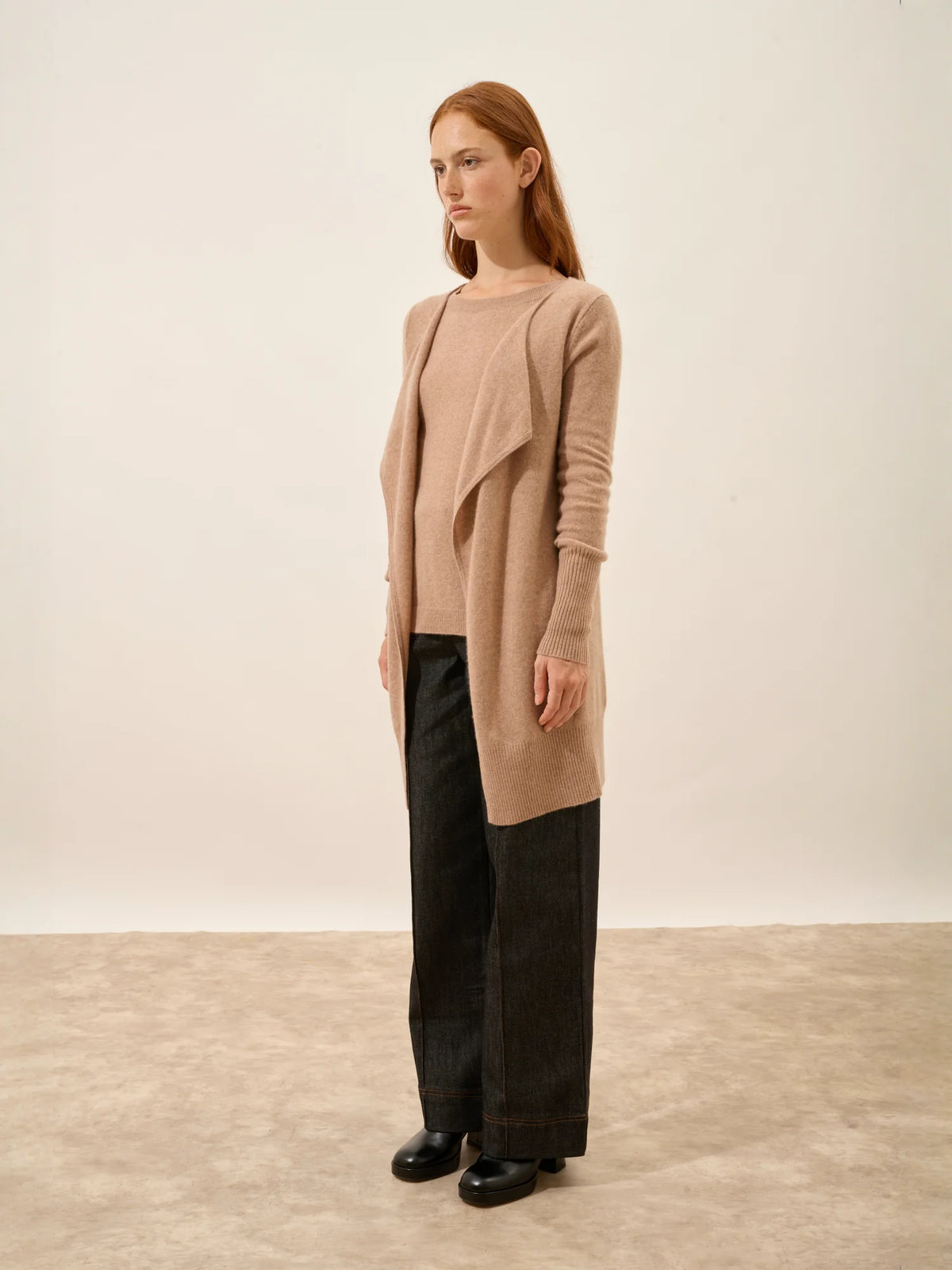 BROOKE Lange Jacke Camel meliert