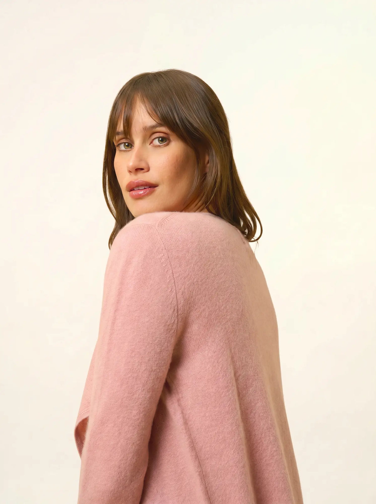 BROOKE Veste Longue Bois de Rose