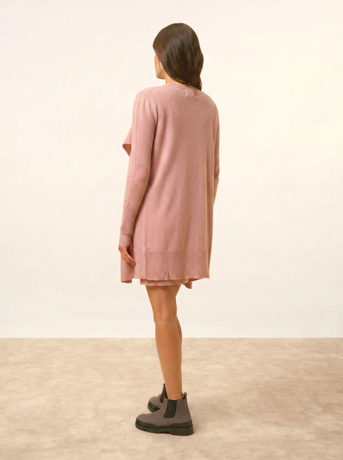 BROOKE Veste Longue Bois de Rose
