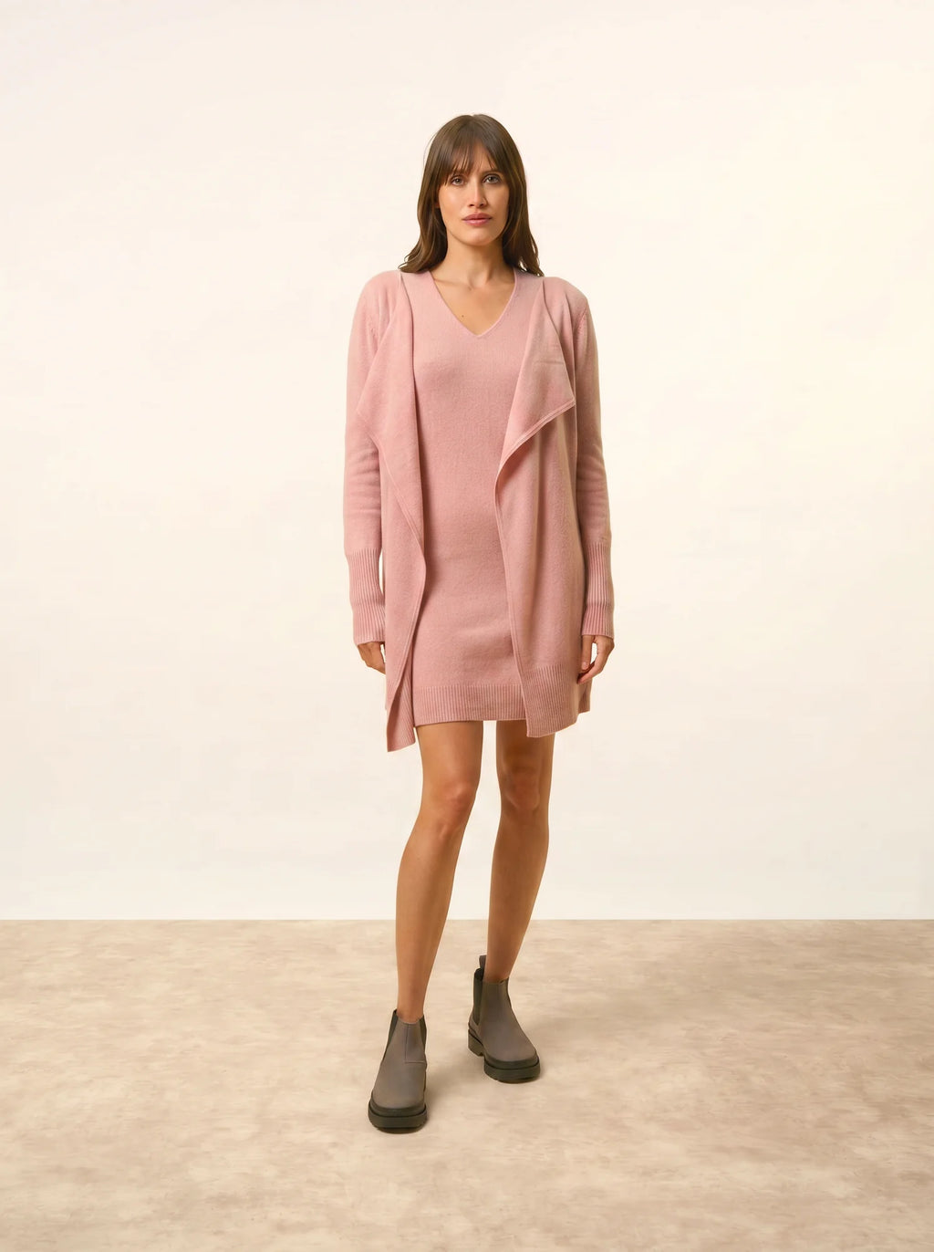 BROOKE Veste Longue Bois de Rose
