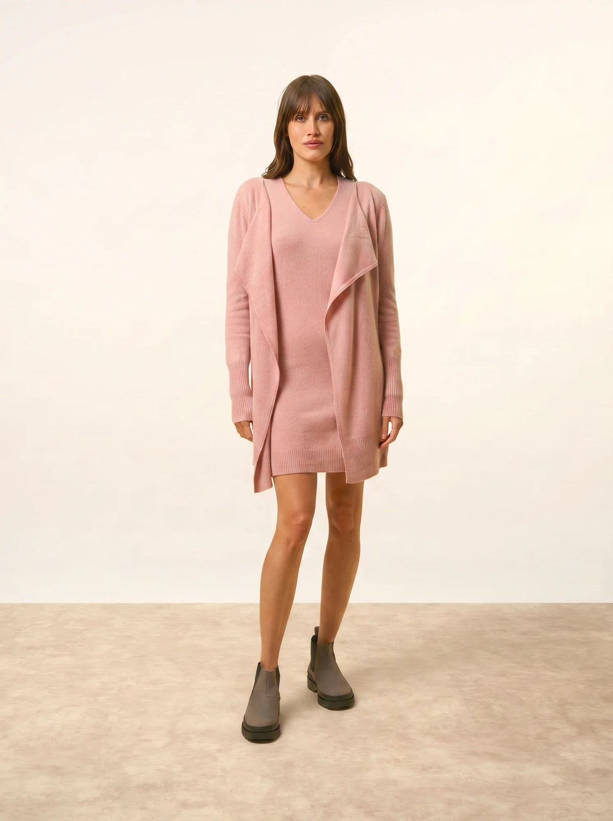BROOKE Veste Longue Bois de Rose