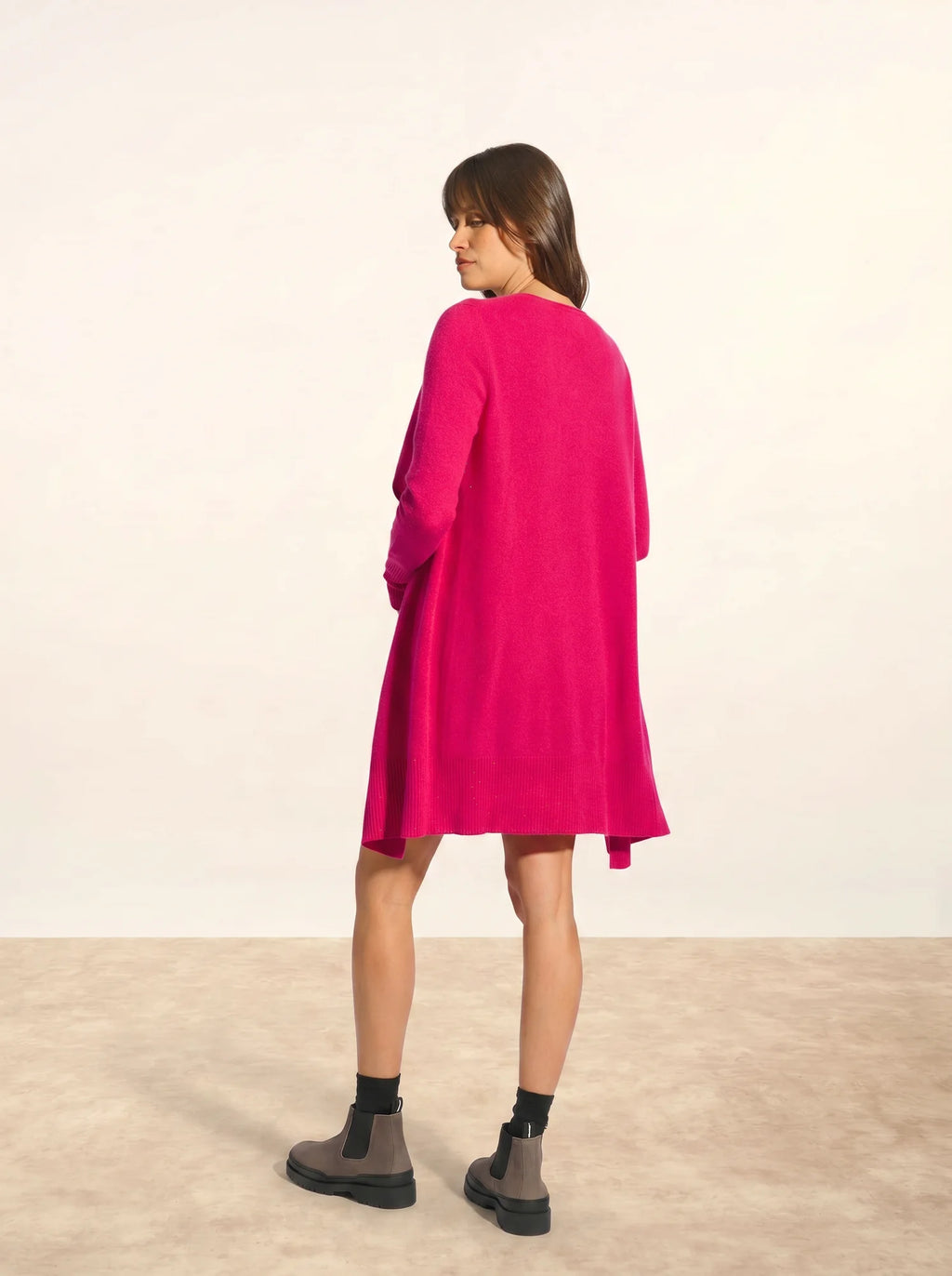 BROOKE Veste Longue Fuchsia