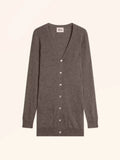 TOMMIE Cardigan Col V Taupe Chiné