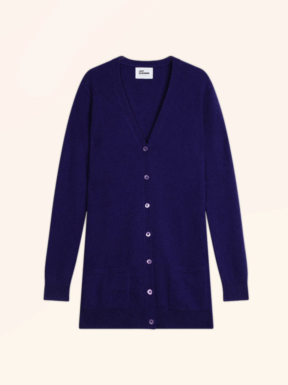 TOMMIE Strickjacke V-Ausschnitt Tiefviolett