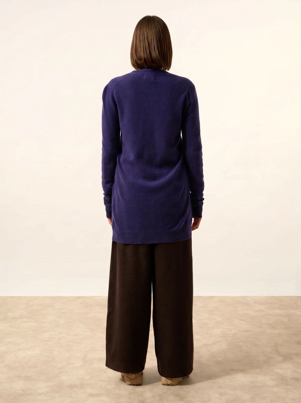 TOMMIE Strickjacke V-Ausschnitt Tiefviolett
