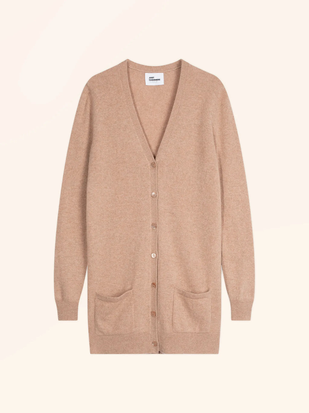TOMMIE Cardigan Col V Camel Chiné