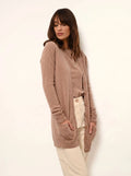 TOMMIE Cardigan Col V Camel Chiné
