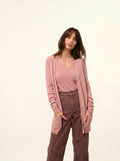 TOMMIE Cardigan Col V Bois de Rose