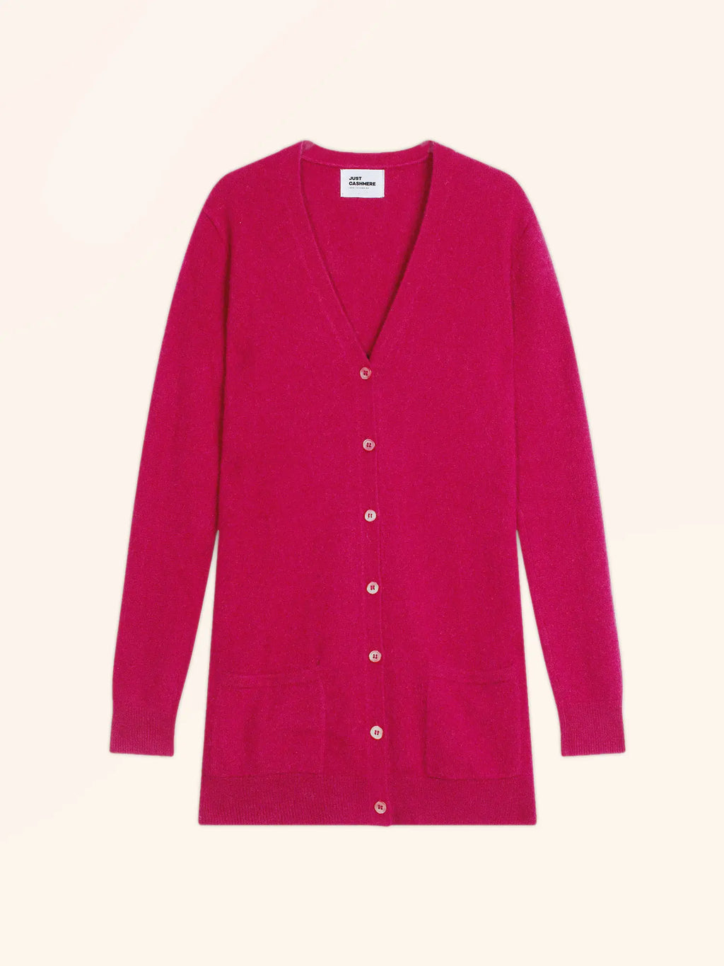 TOMMIE Cardigan Col V Fuchsia
