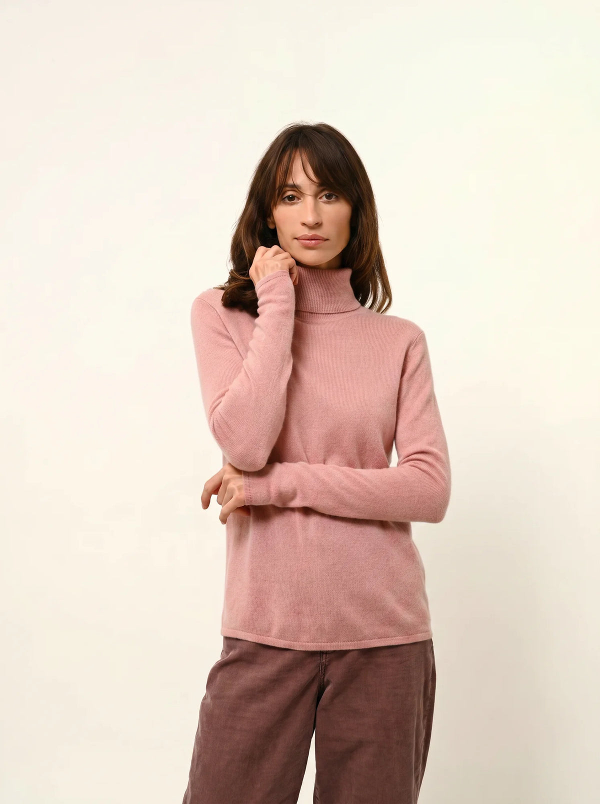 AVA Pullover Rollkragen Rosenholz