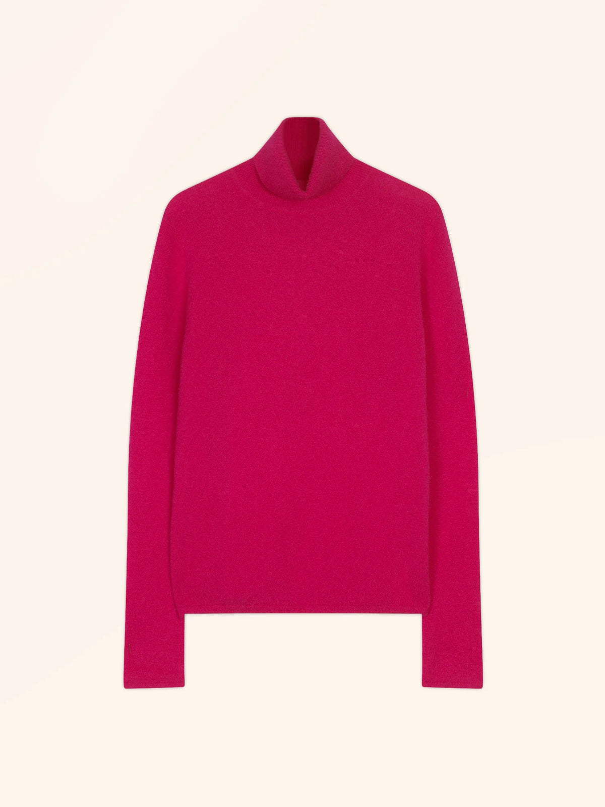AVA Pull Col Roulé Fuchsia