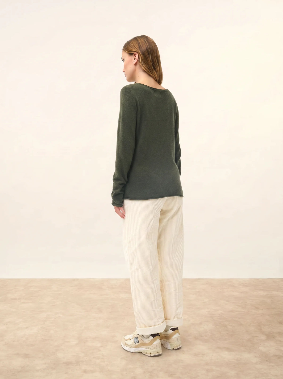 GRACE Pull Col Bateau Kaki