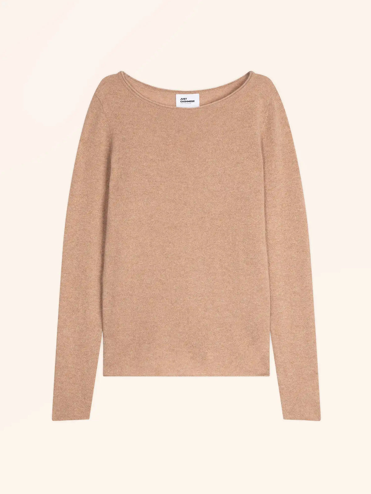 GRACE Pull Col Bateau Camel Chiné