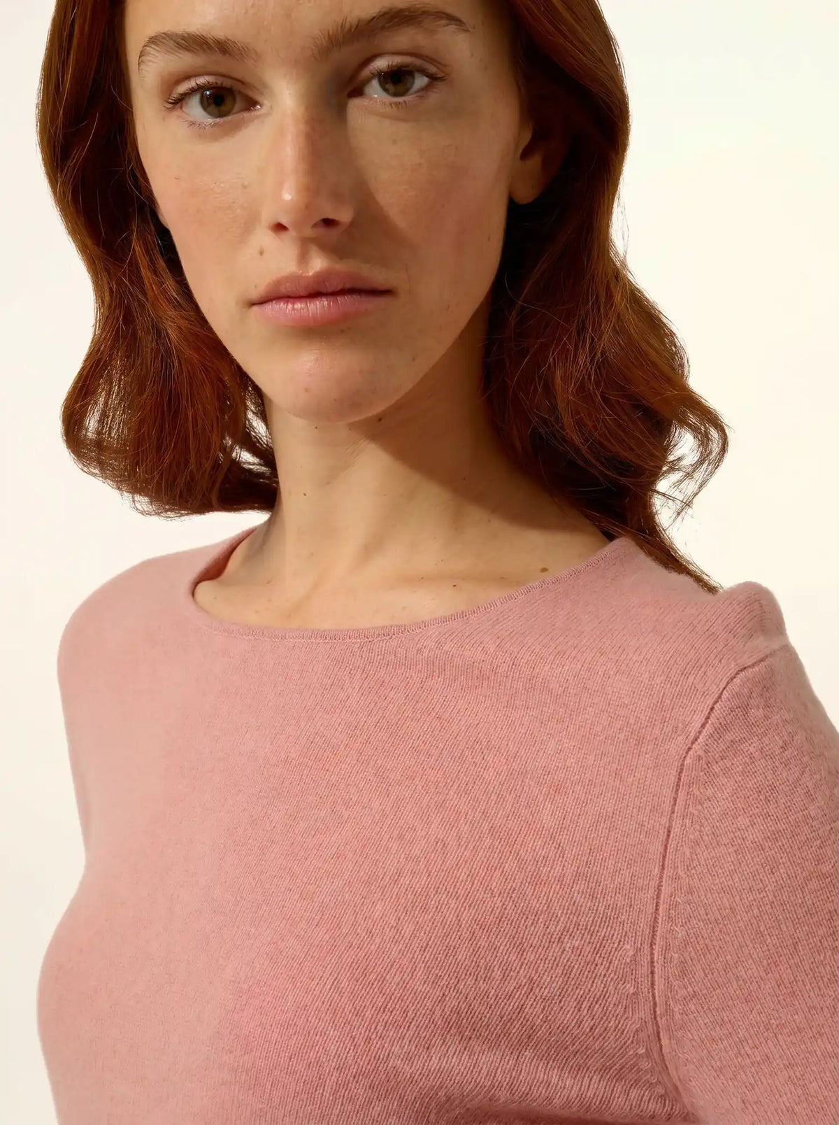 GRACE Pull Col Bateau Bois de Rose