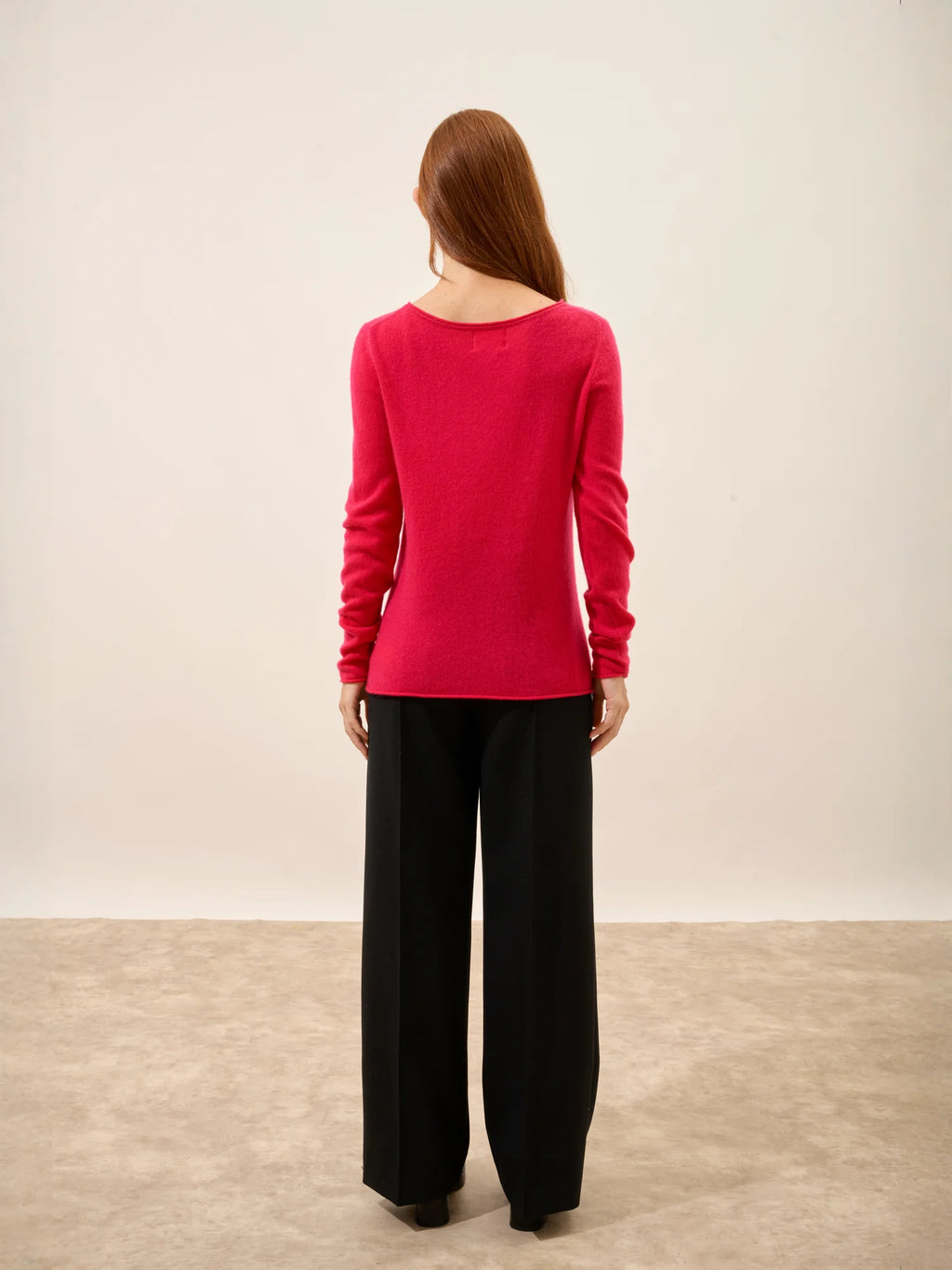 GRACE Pullover U-Boot-Ausschnitt Fuchsia