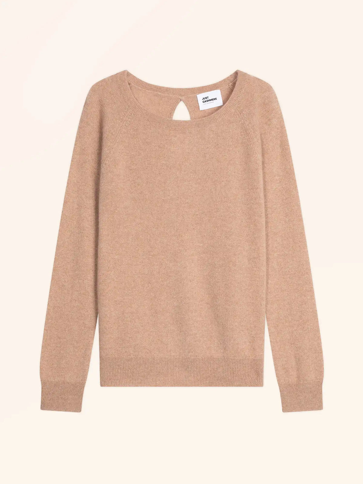 ABIGAILE Pull Col Bateau Goutte Dos Camel Chiné