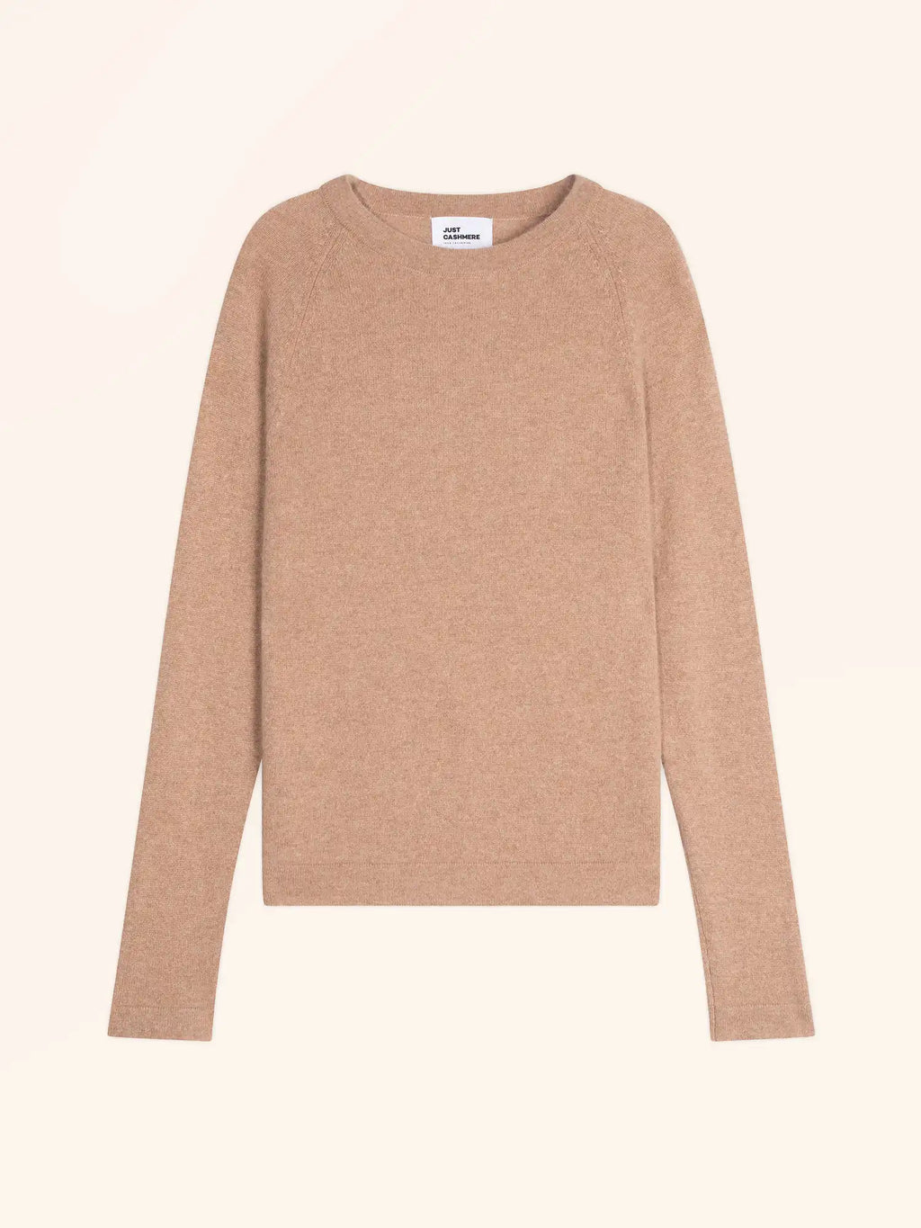 JANE Pull Col Rond Camel Chiné