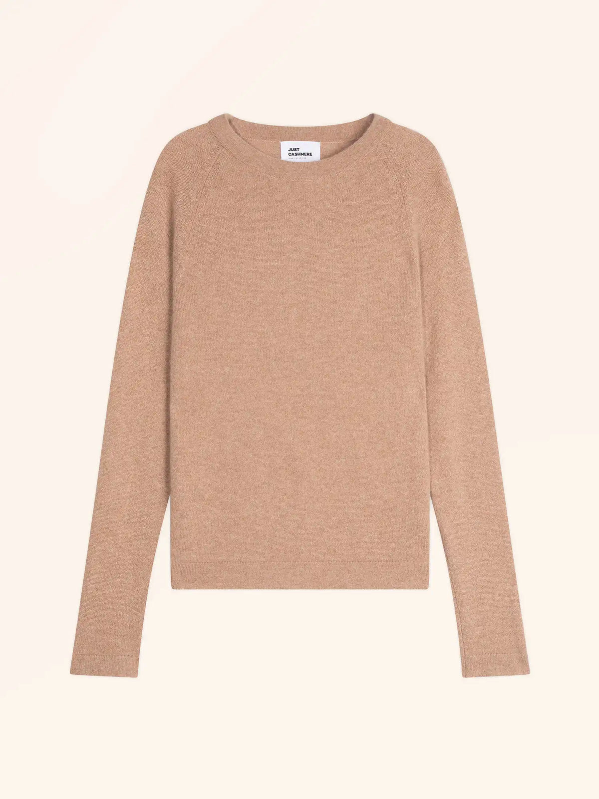 JANE Pull Col Rond Camel Chiné