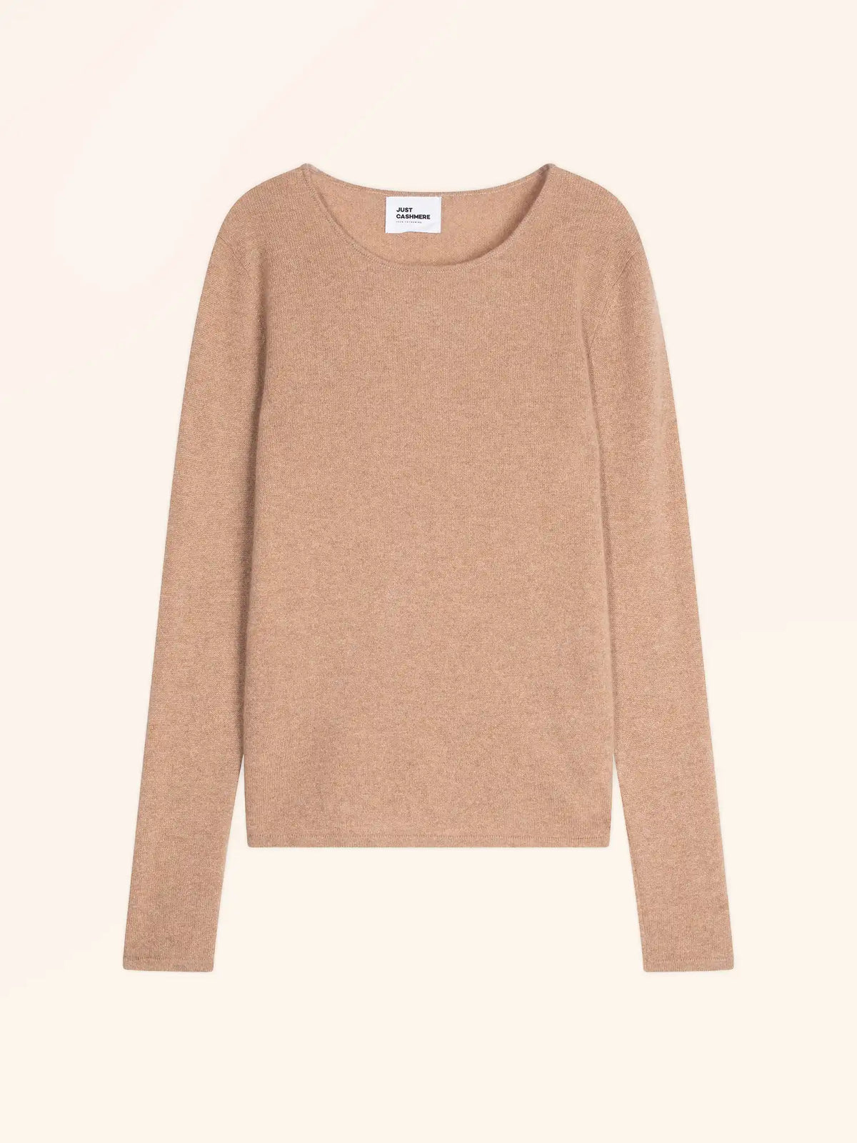 VIVIAN Pull Col Rond Camel Chiné