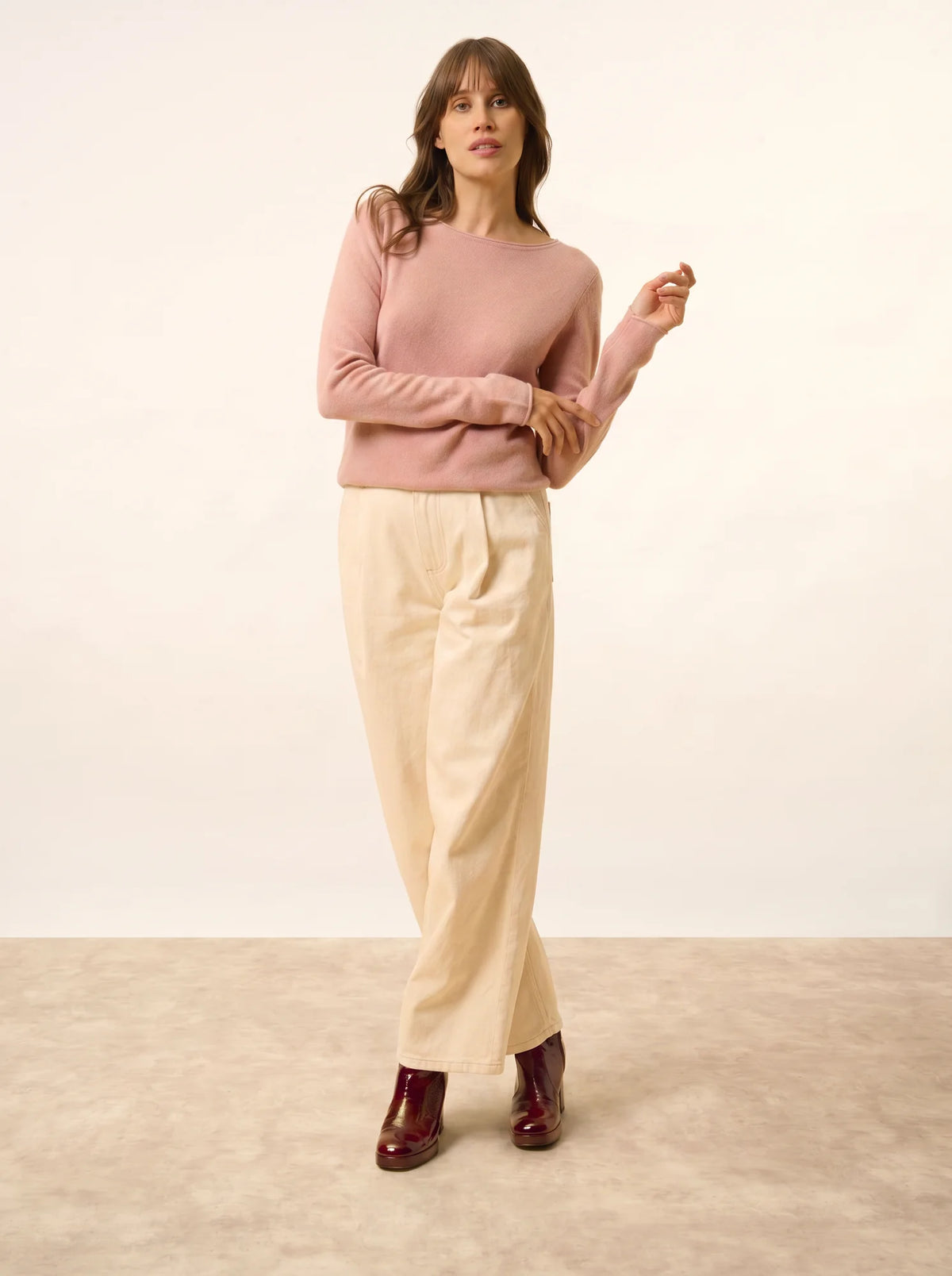VIVIAN Pull Col Rond Bois de Rose
