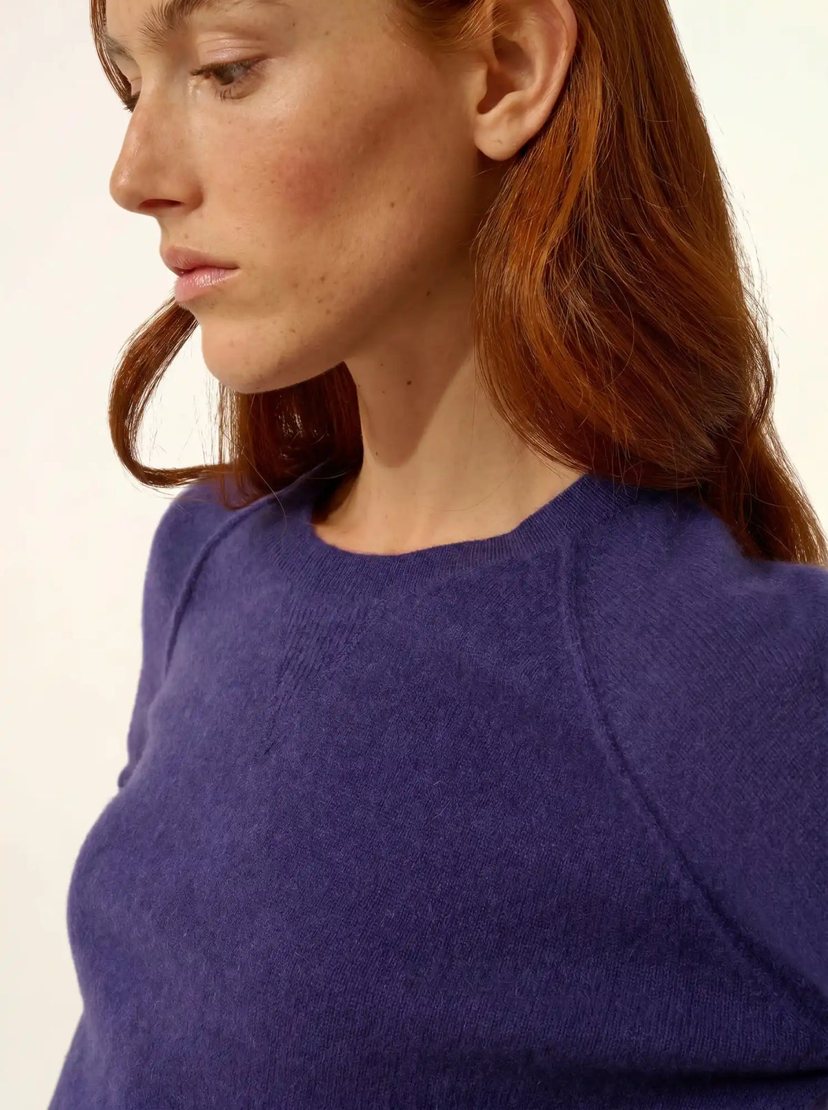 HELEN Pull Col Rond Violet