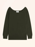 KAREN Pullover U-Boot-Ausschnitt Khaki
