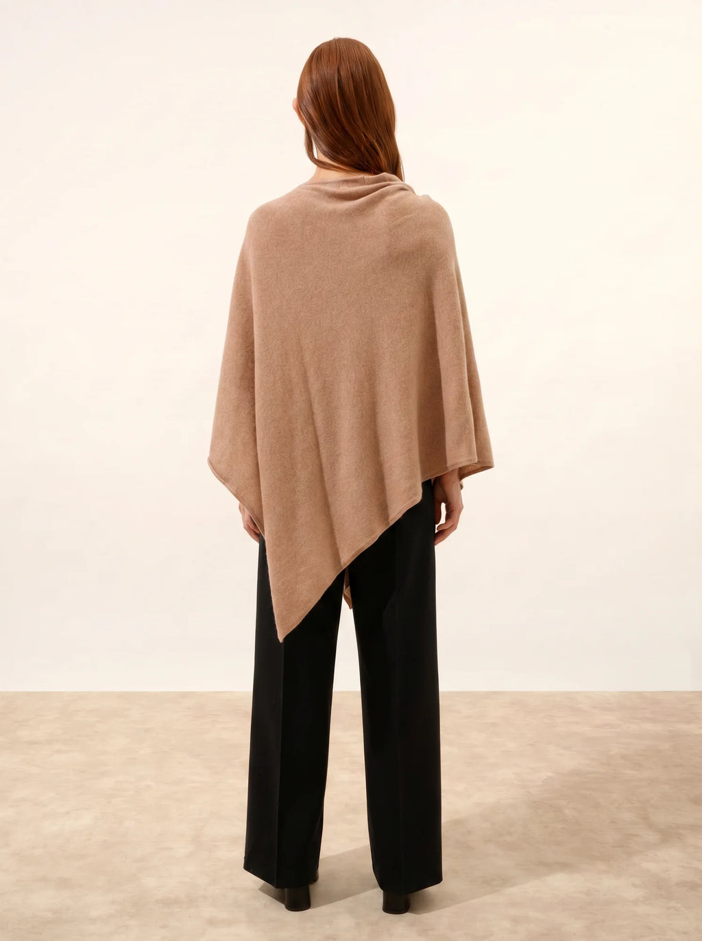 MEREDITH Poncho Camel Chiné