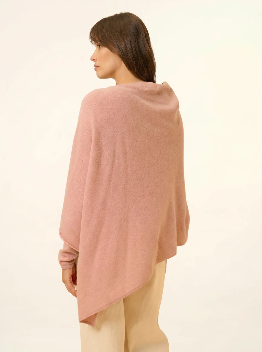 MEREDITH Poncho Bois de Rose
