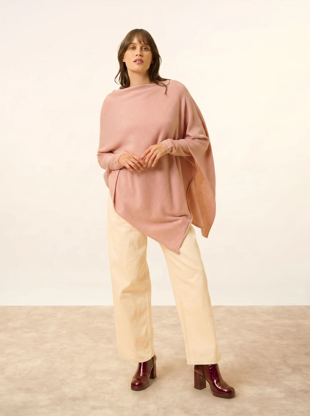 MEREDITH Poncho Bois de Rose