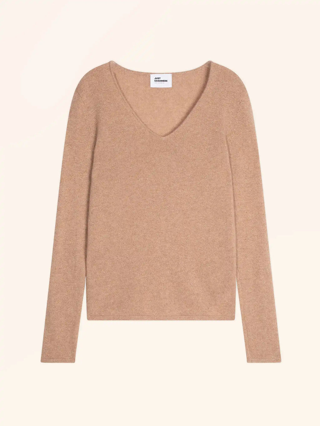 JOAN Pull Col V Camel Chiné