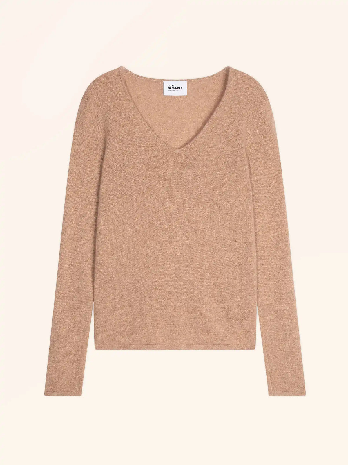 JOAN Pull Col V Camel Chiné