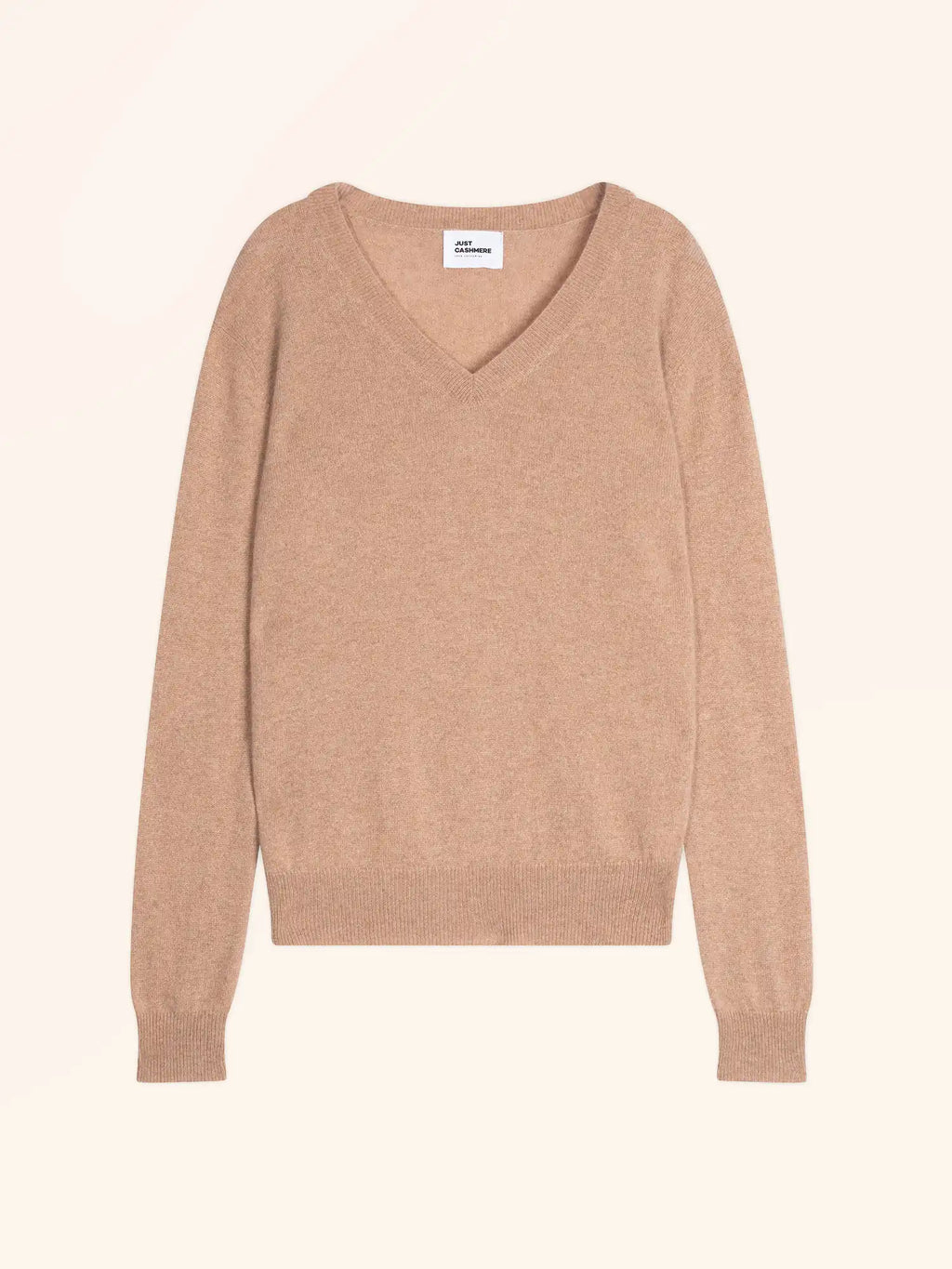 NORA Pull Col V Camel Chiné