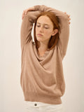 NORA Pull Col V Camel Chiné