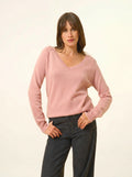 PHOEBE Pullover V-Ausschnitt Rosenholz