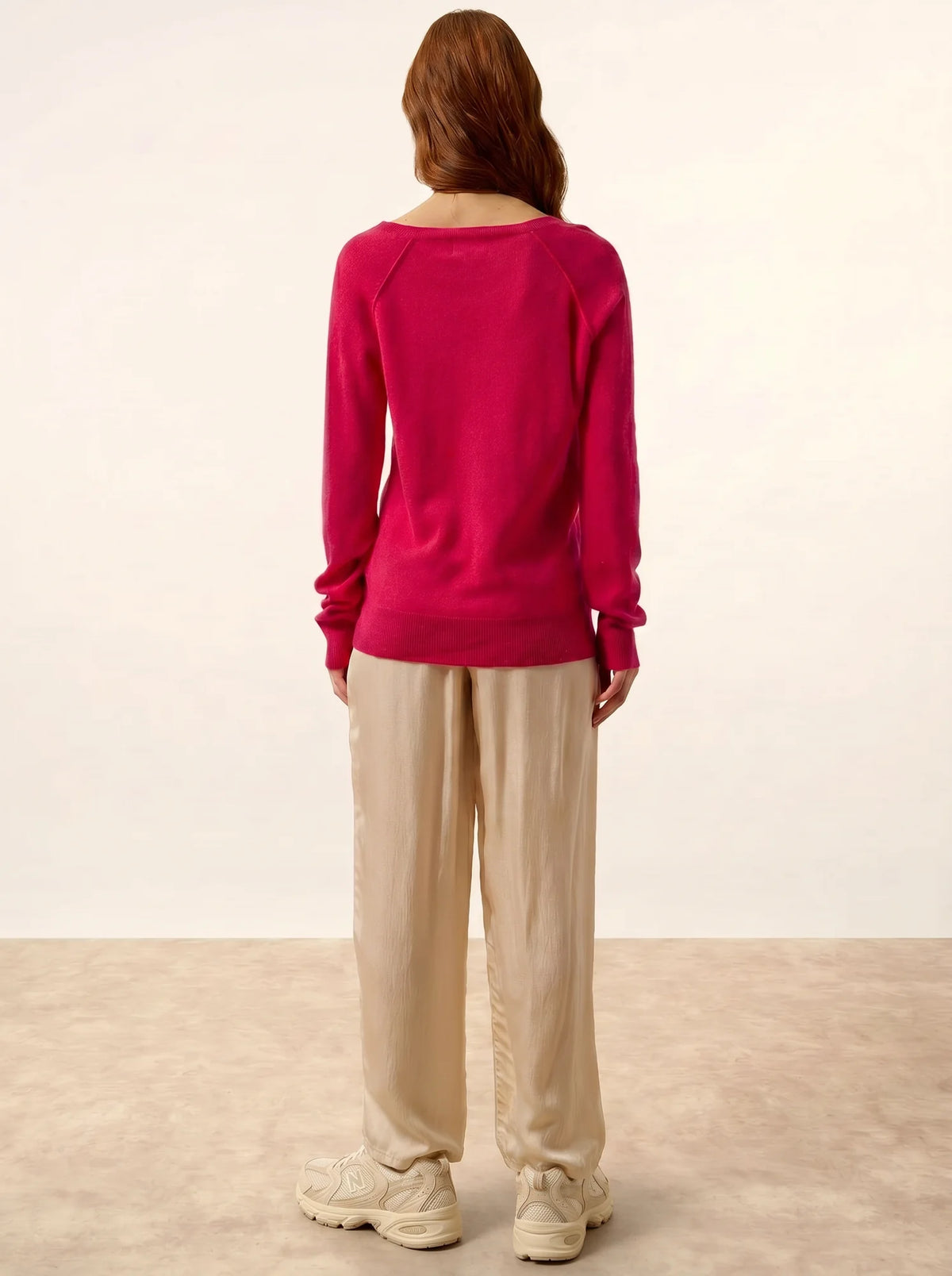 PHOEBE Pullover V-Ausschnitt Fuchsia
