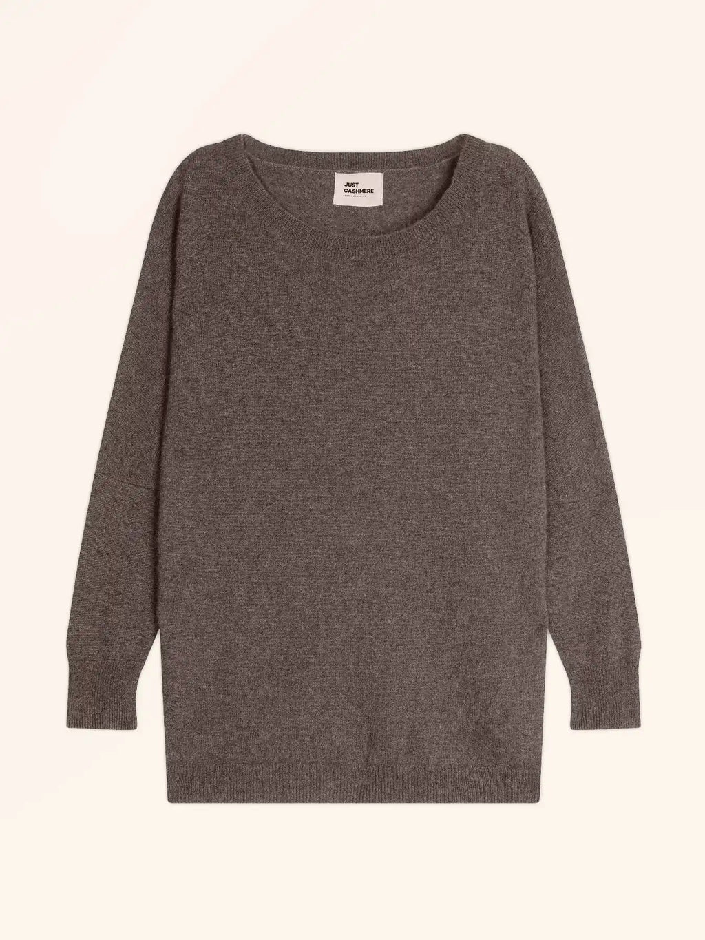 REBECCA Pullover Fledermausarm Taupe meliert