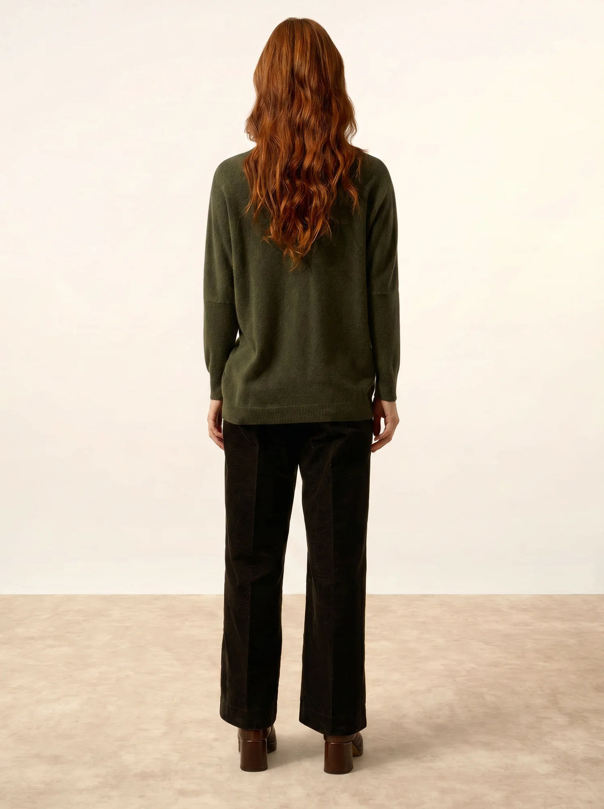 REBECCA Pullover Fledermausarm Khaki