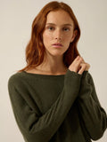 REBECCA Pullover Fledermausarm Khaki